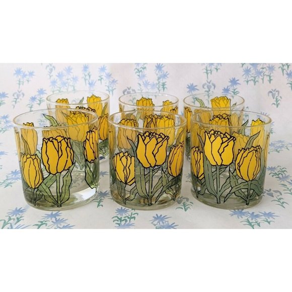 Vintagr 1960s 70s Set of 6 Georges Biard Glasses